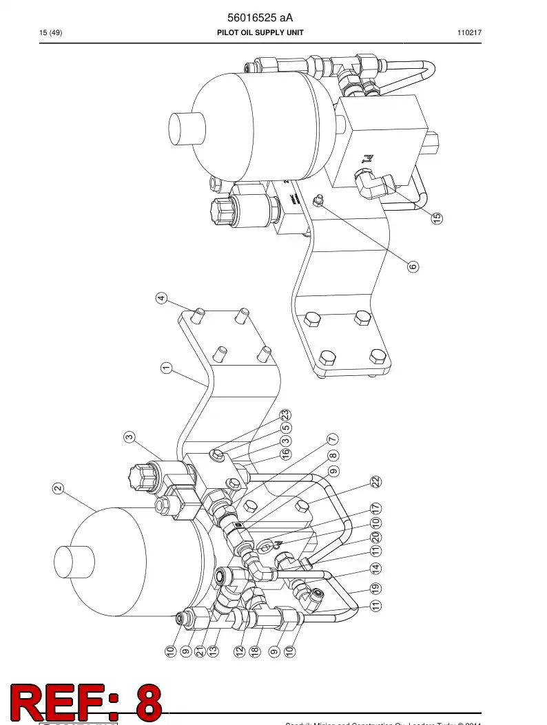 55027381 550 273 81 Straight thread adapter - Sandvik Technical Drawing