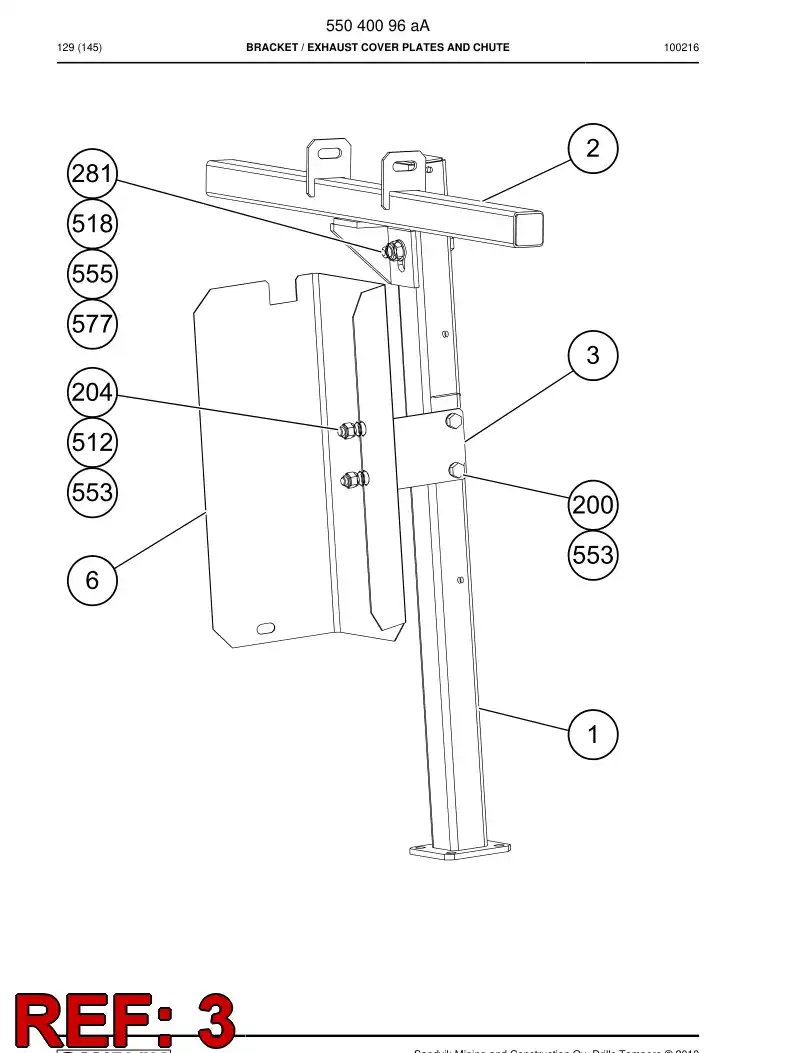 55027460 550 274 60 MOUNTING PLATE - Sandvik Technical Drawing