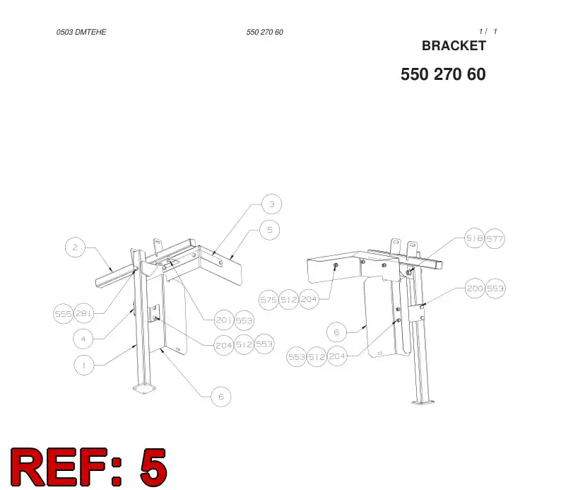 55027463 550 274 63 COVER PLATE - Sandvik Technical Drawing