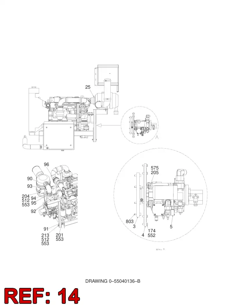 55027552 550 275 52 FIXING CLIP - Sandvik Technical Drawing