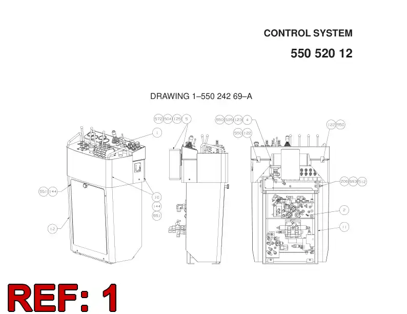55027555 550 275 55 Console Assembly, Operator's - Sandvik Technical Drawing