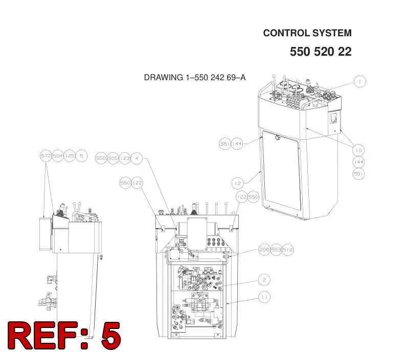 55027604 550 276 04 CONTROL ASSEMBLY - Sandvik Technical Drawing