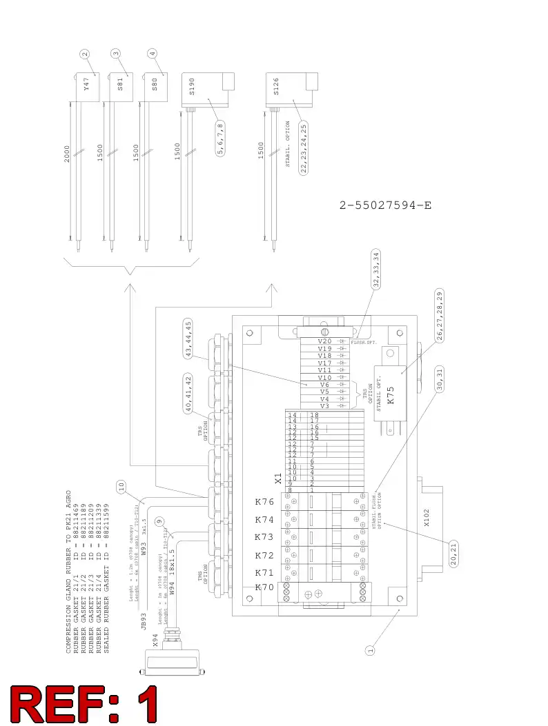 55027606 550 276 06 JUNCTION BOX ASSEMBLY - Sandvik Technical Drawing