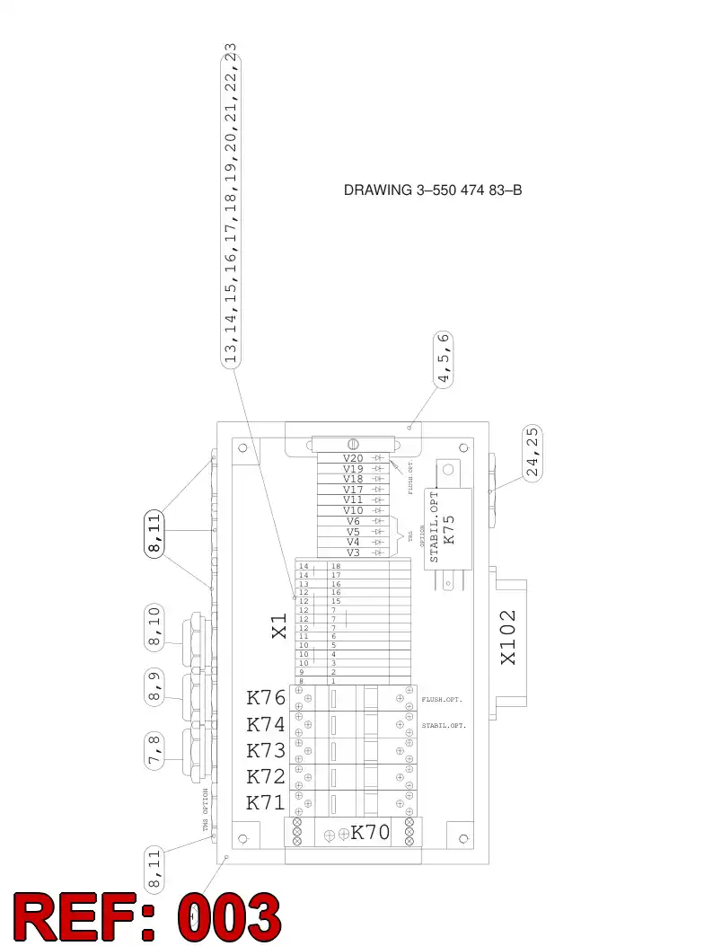 55027607 550 276 07 WIRING INSTRUCTION - Sandvik Technical Drawing