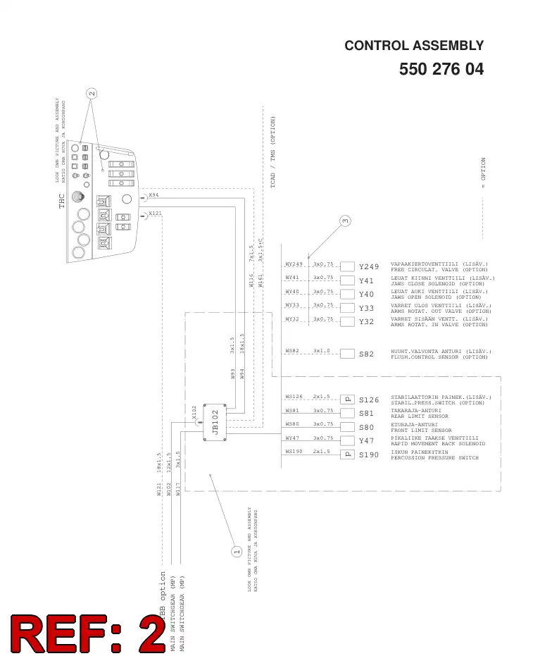 55027608 550 276 08 ELECTRIC COMPONENT ASSEMBLY - Sandvik Technical Drawing