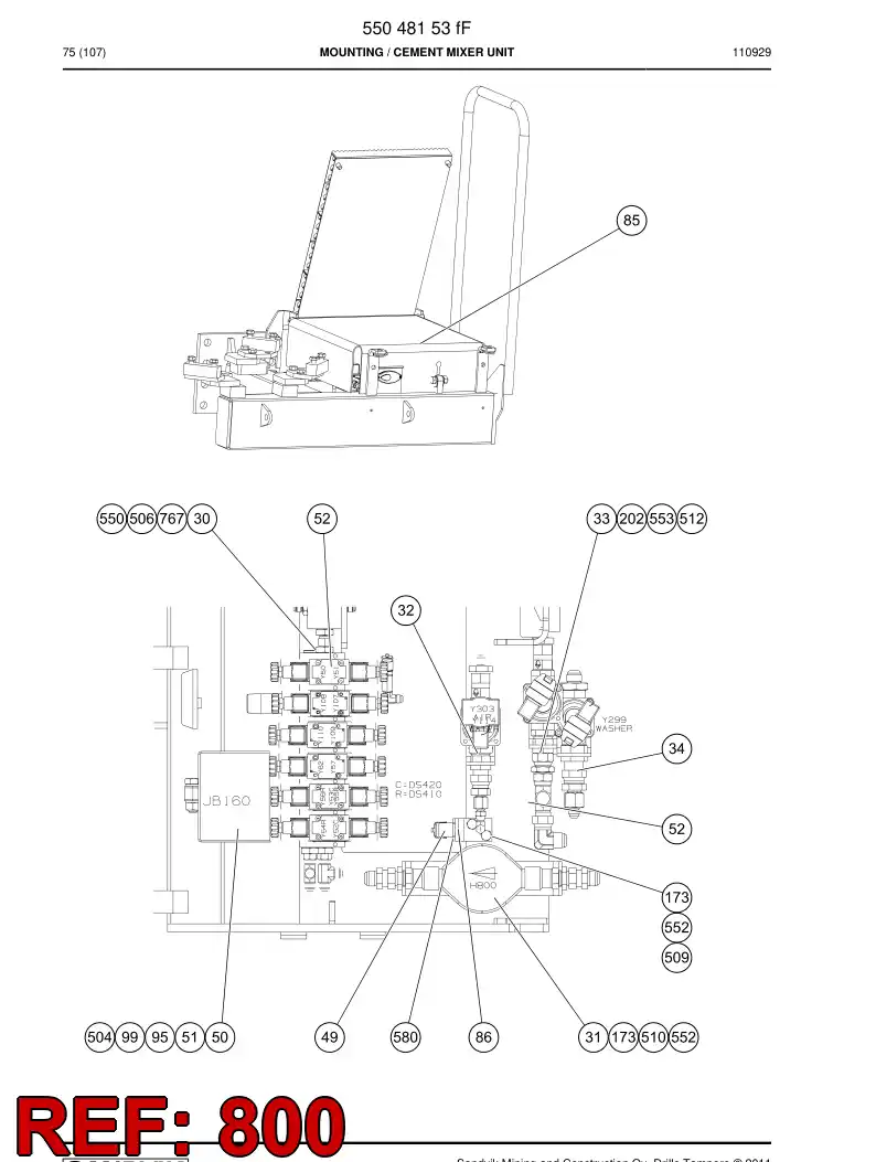 55027621e 550 276 21e Hosing - Sandvik Technical Drawing