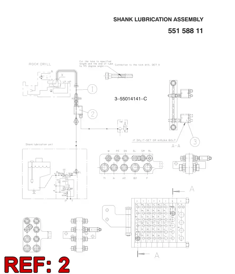 55027662 550 276 62 COLLECTING PIECE - Sandvik Technical Drawing