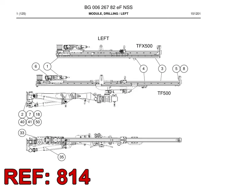 55027674f 550 276 74f Hosing Set - Sandvik Technical Drawing