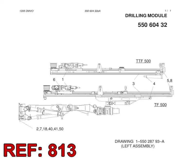 55027675 550 276 75 HOSING - Sandvik Technical Drawing