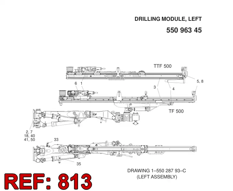 55027679 550 276 79 HOSING, TRR/TB90 - Sandvik Technical Drawing