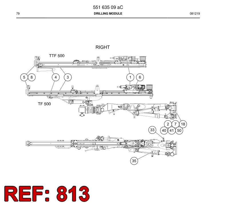 55027679b 550 276 79b Hosing Set - Sandvik Technical Drawing
