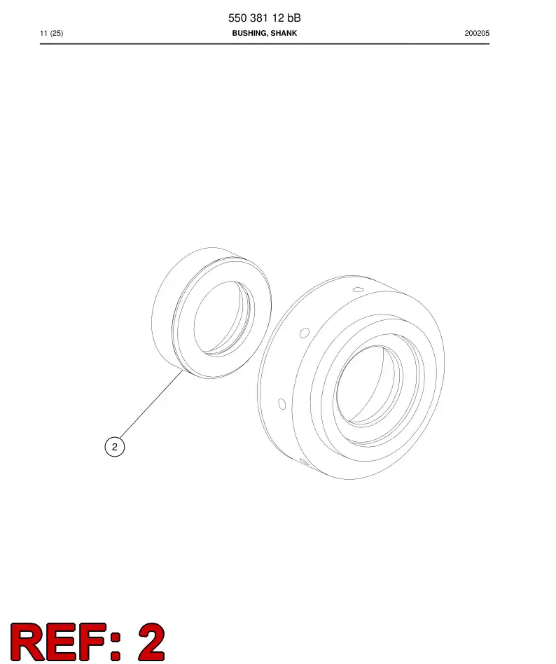 55027772c 550 277 72c Bushing, Bearing - Sandvik Technical Drawing