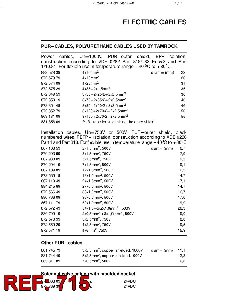 55027894 550 278 94 CIRCUIT DIAGRAM - Sandvik Technical Drawing
