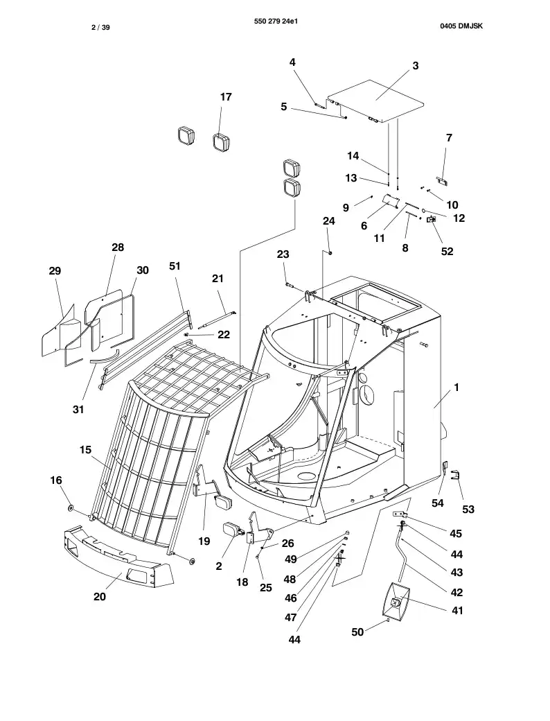 55027924e1 550 279 2411 CABIN - Sandvik Technical Drawing