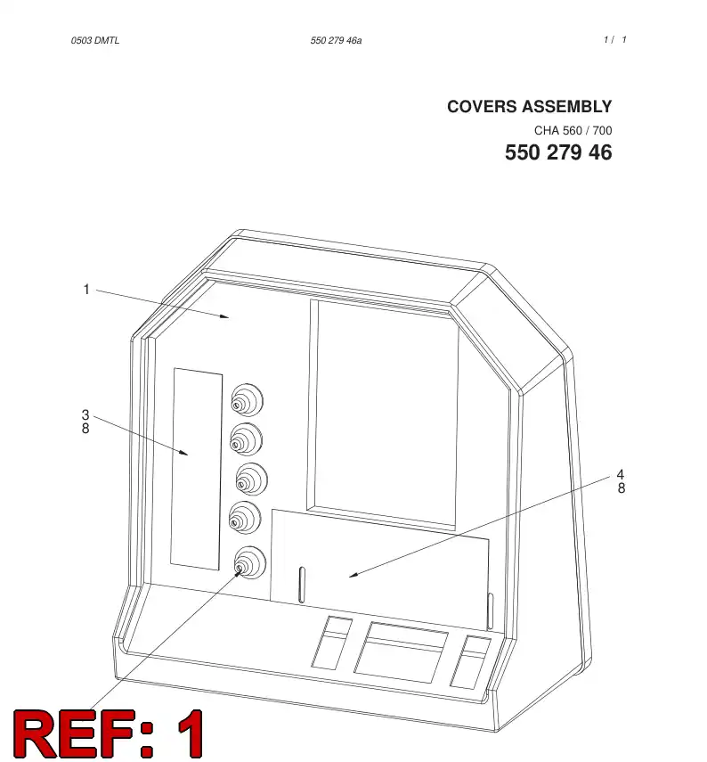 55027937 550 279 37 PLASTIC ENCLOSURE - Sandvik Technical Drawing