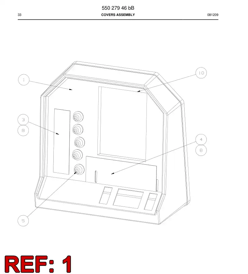 55027937a 550 279 37a Plastic enclosure - Sandvik Technical Drawing