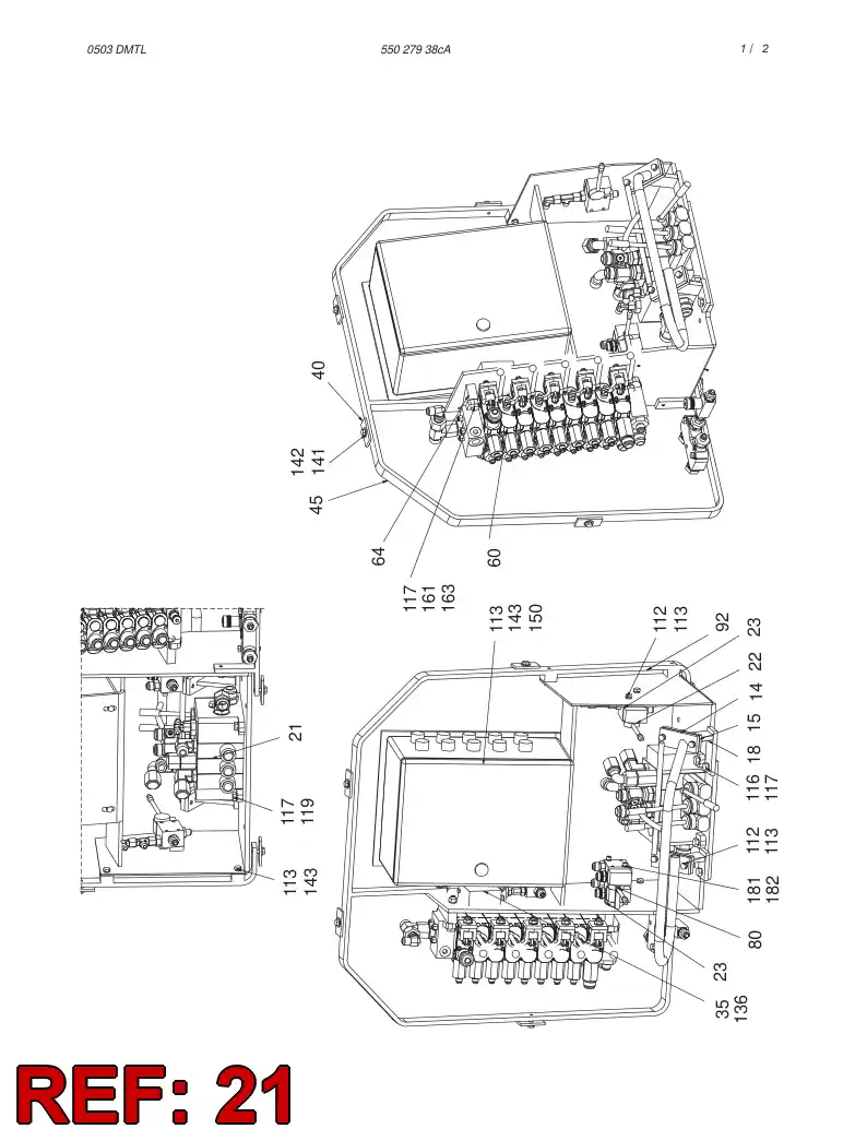 55027940 550 279 40 VALVE ASSEMBLY - Sandvik Technical Drawing