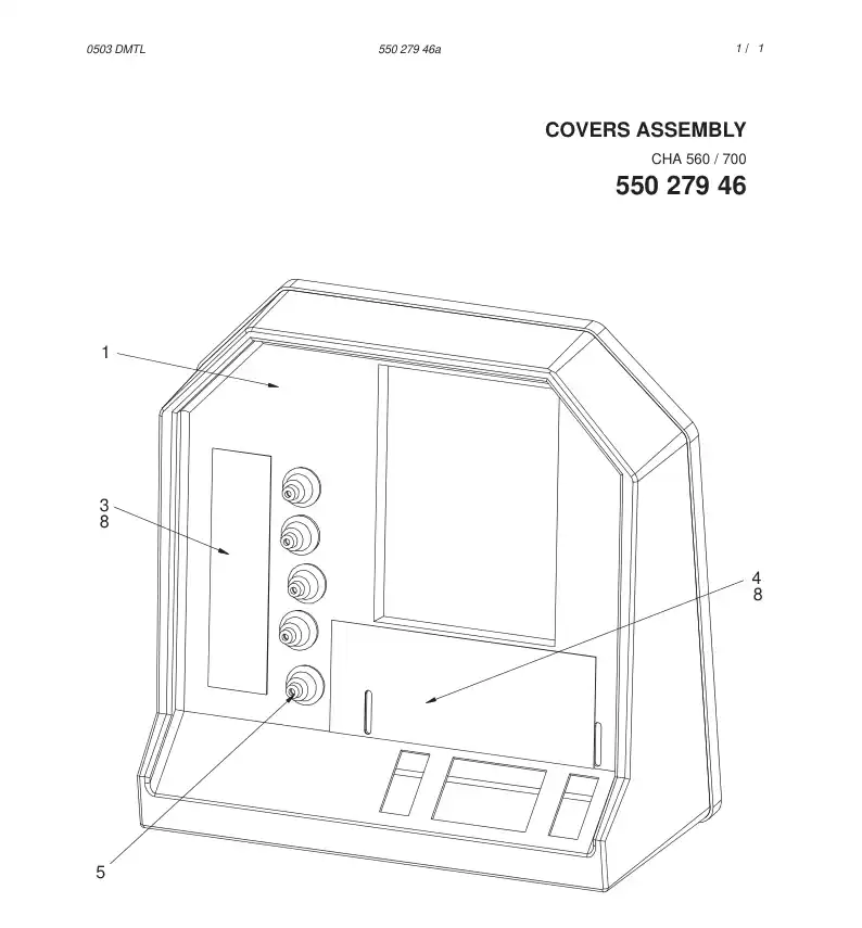 55027946b 550 279 46b COVERS ASSEMBLY - Sandvik Technical Drawing