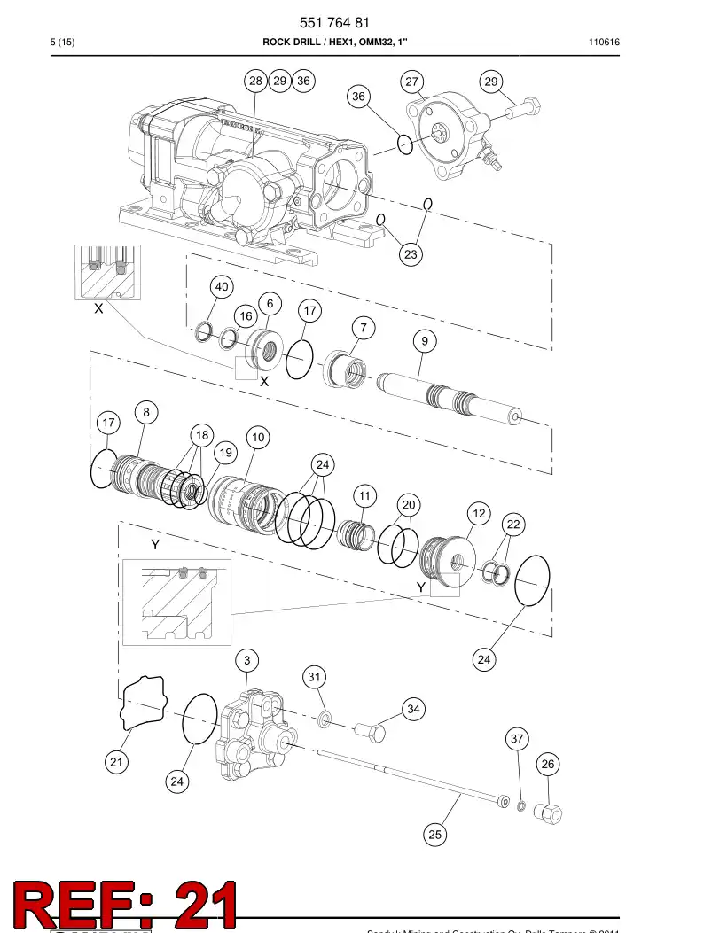 55027979a 550 279 79a O-Ring - Sandvik Technical Drawing