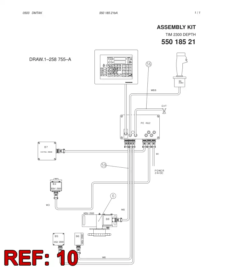 55028004 550 280 04 DEPTH INDICATOR ASSEMBLY - Sandvik Technical Drawing