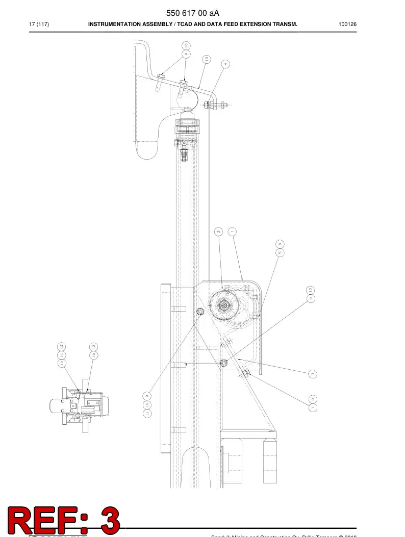 55028091 550 280 91 Fastener - Sandvik Technical Drawing