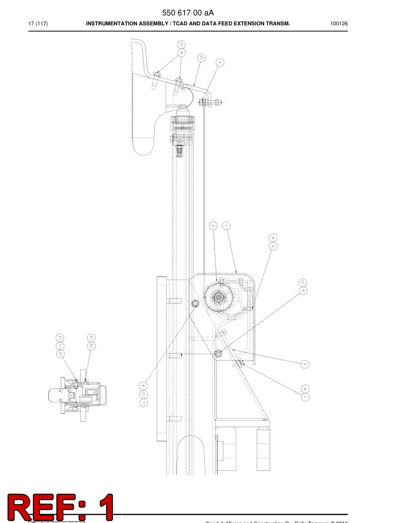 55028109 550 281 09 Plate - Sandvik Technical Drawing