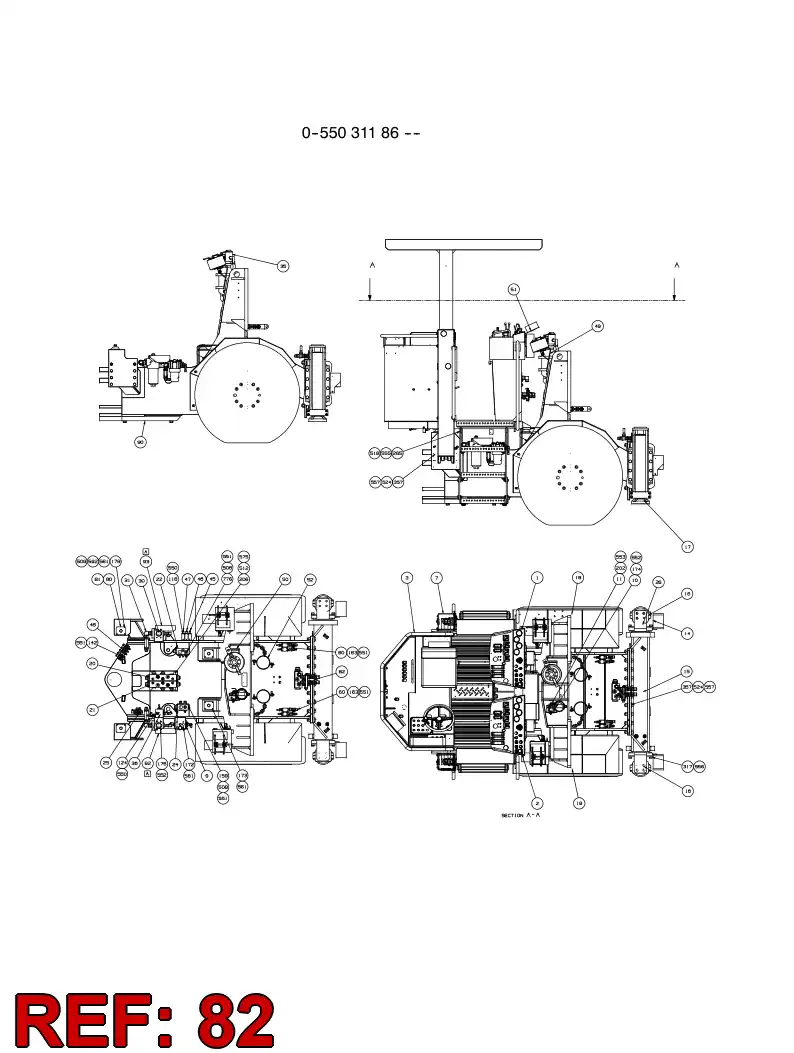 55028240 550 282 40 CABLE ENTRY PLATE - Sandvik Technical Drawing