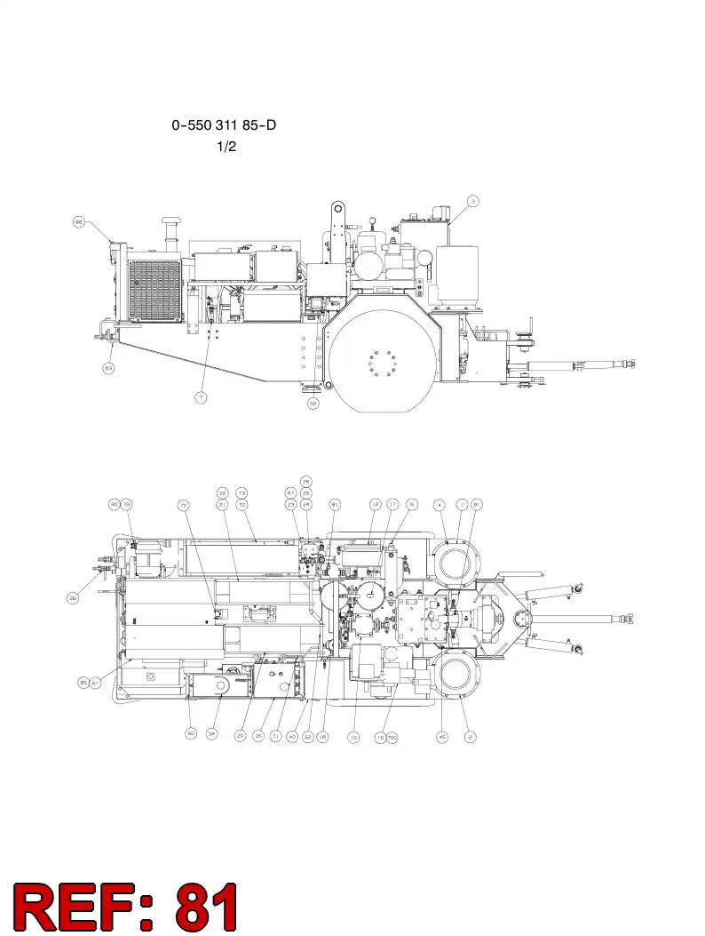 55028269 550 282 69 PRESSURE RELIEF VALVE - Sandvik Technical Drawing