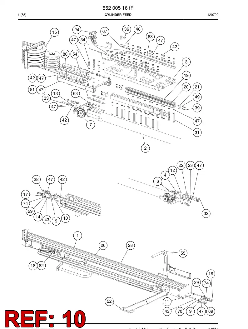 55028279 550 282 79 Wire rope - Sandvik Technical Drawing