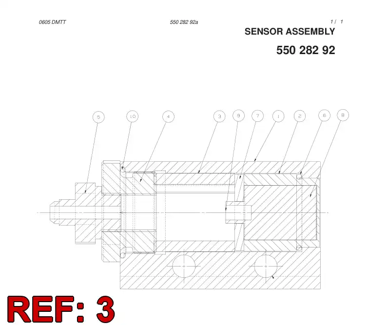 55028295 550 282 95 BUSHING - Sandvik Technical Drawing