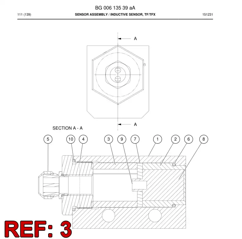 55028295a 550 282 95a Bushing - Sandvik Technical Drawing