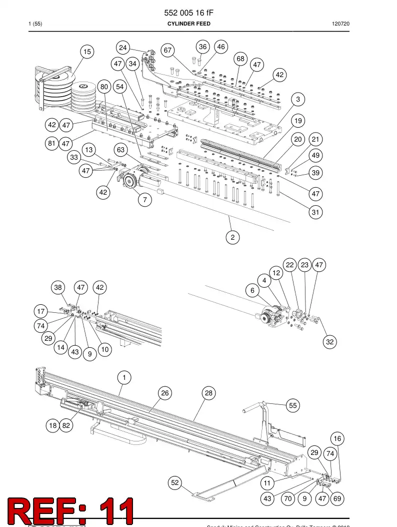 55028297 550 282 97 Wire rope - Sandvik Technical Drawing