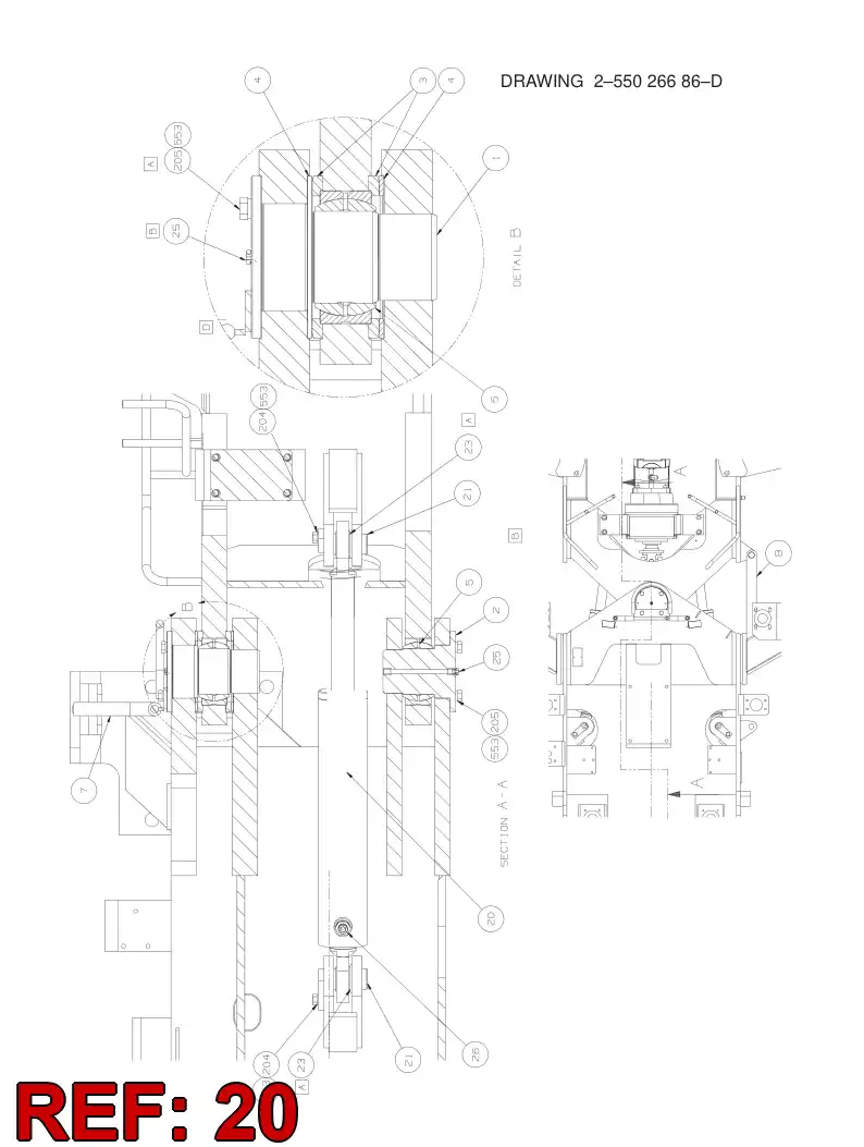 55028342 550 283 42 CYLINDER - Sandvik Technical Drawing