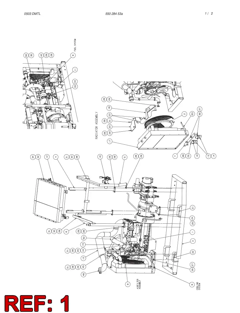 55028455 550 284 55 ENGINE ASSEMBLY - Sandvik Technical Drawing