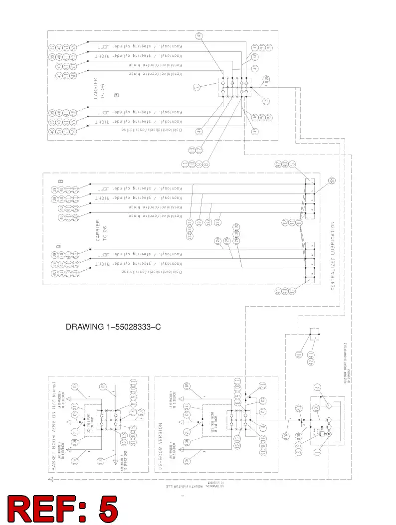 55028457 550 284 57 LUBRICATION FITTING BLOCK - Sandvik Technical Drawing