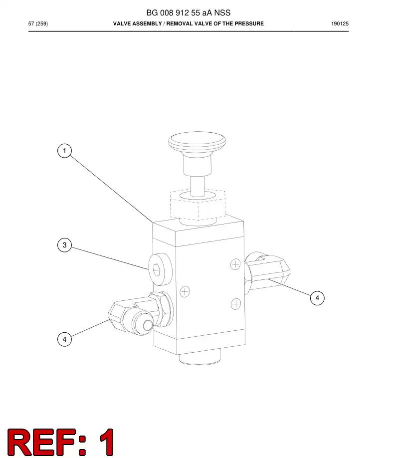 55028556a 550 285 56a Valve, Directional - Sandvik Technical Drawing