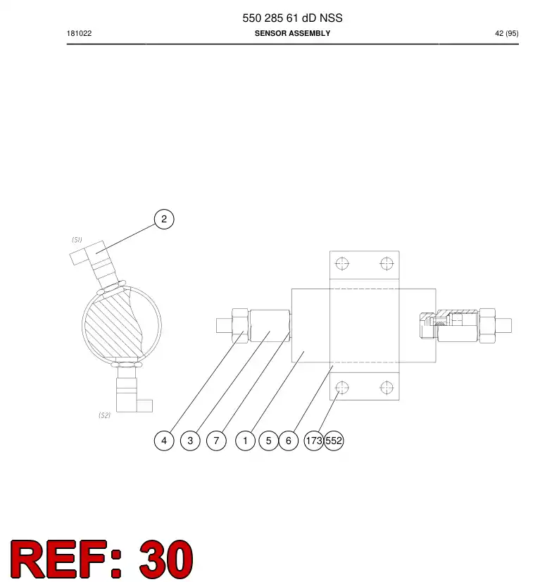 55028562 550 285 62 FITA DO AMORTECEDOR - Sandvik Technical Drawing