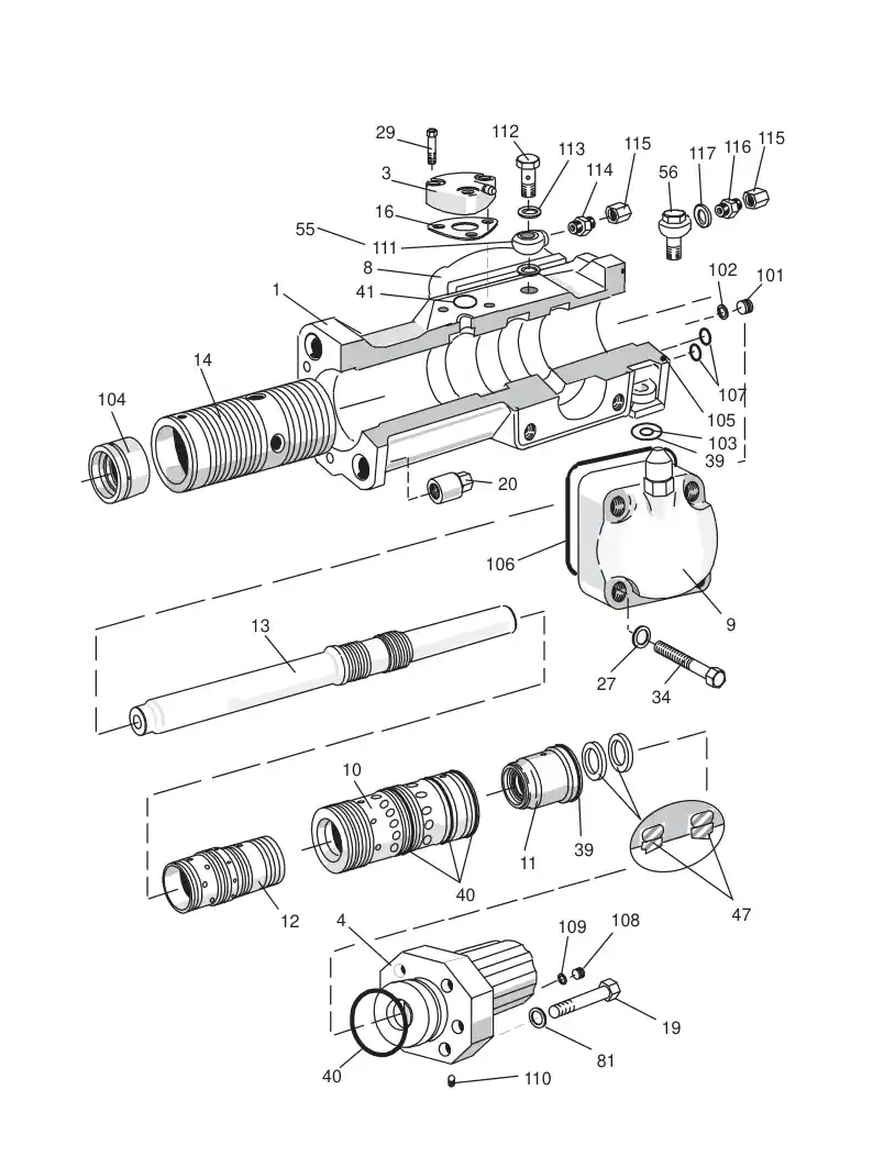 55028652 550 286 52 HYDRAULIC ROCK DRILL HL 800 - Sandvik Technical Drawing