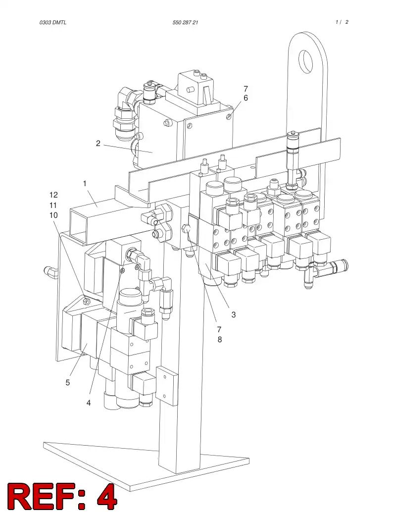 55028687 550 286 87 VALVE ASSEMBLY - Sandvik Technical Drawing