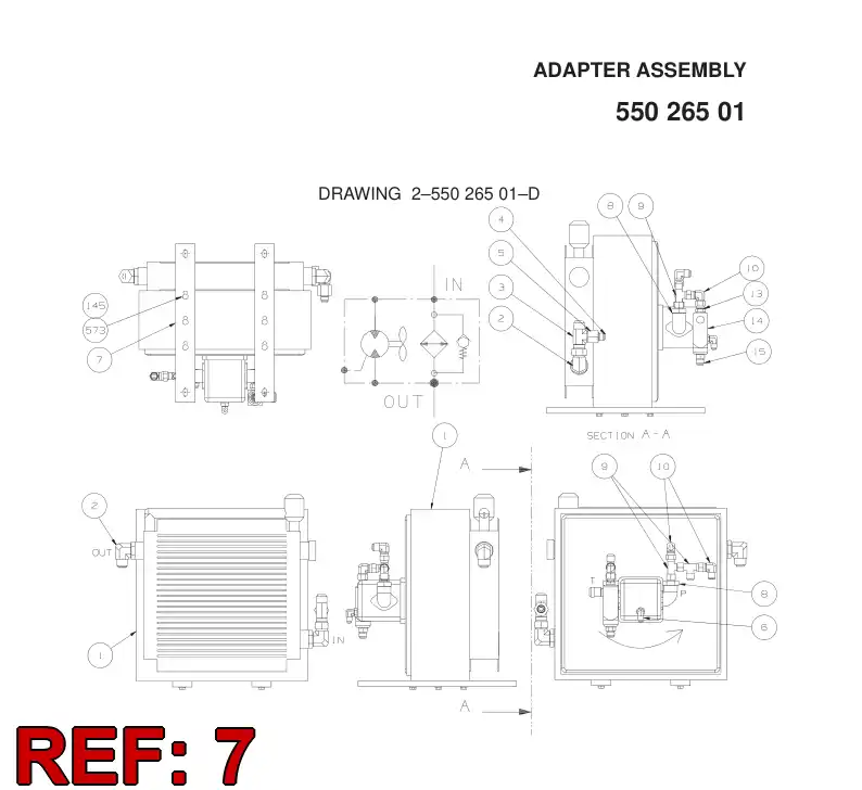 55028705 550 287 05 MOUNTING PLATE - Sandvik Technical Drawing