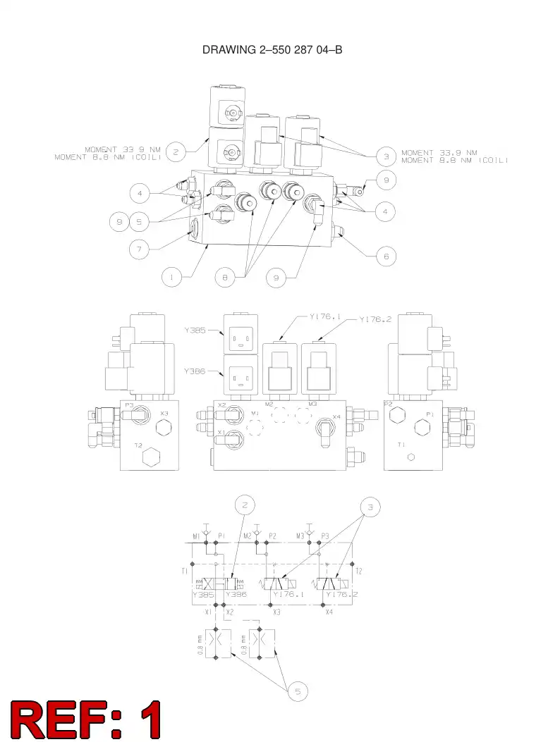 55028706 550 287 06 CONTROL BLOCK ASSEMBLY - Sandvik Technical Drawing