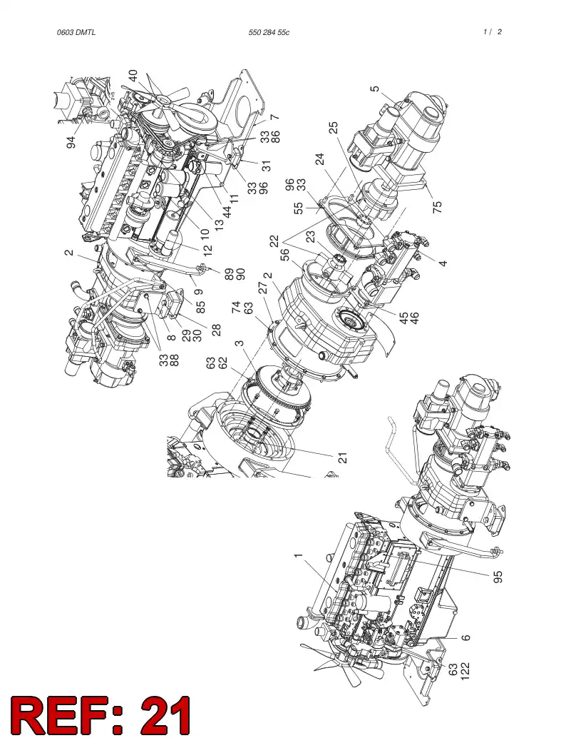55028733 550 287 33 BEARING HOUSING - Sandvik Technical Drawing