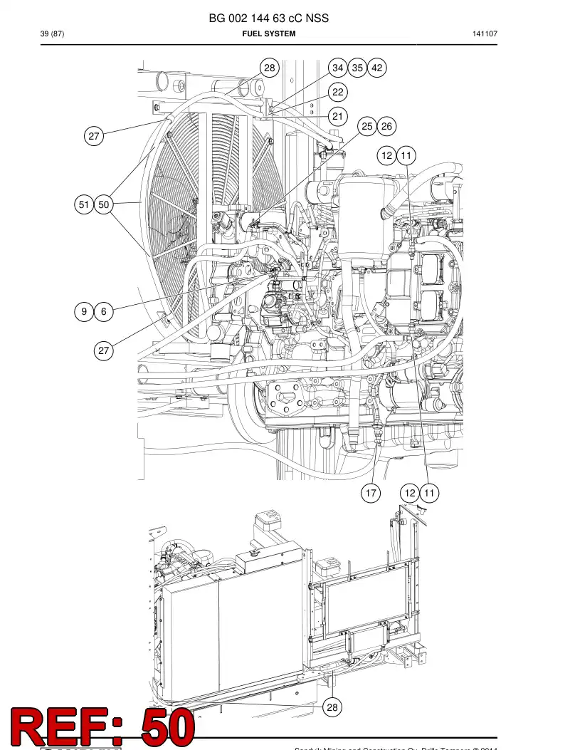 55028807 550 288 07 Locking Device - Sandvik Technical Drawing