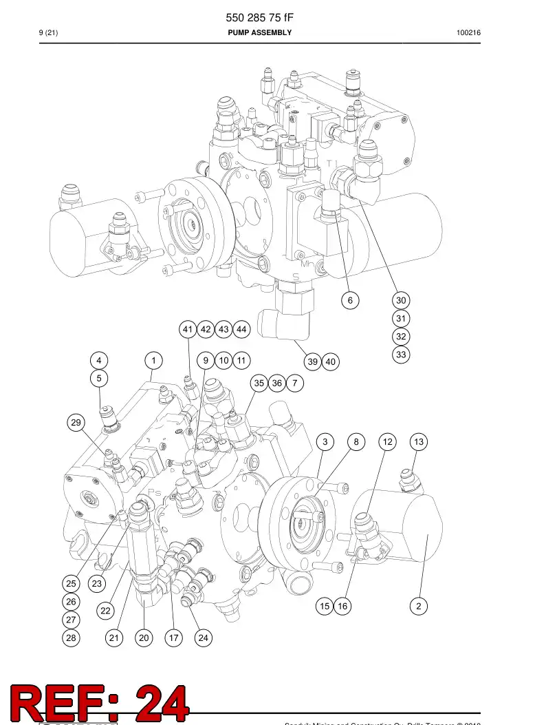 55028809a 550 288 09a ORIFICE - Sandvik Technical Drawing