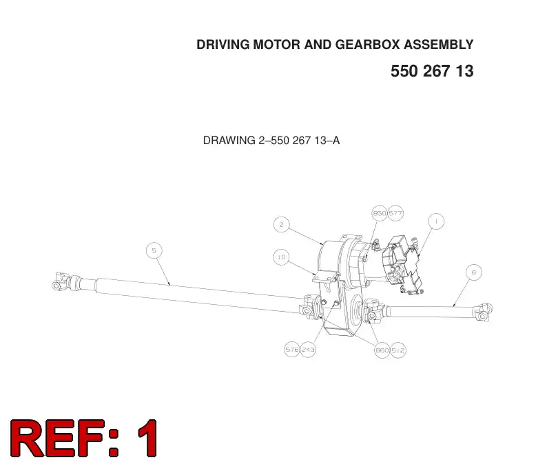 55028817 550 288 17 HYDRAULIC MOTOR - Sandvik Technical Drawing