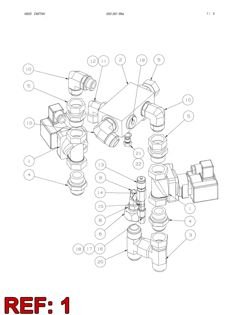 55028836 550 288 36 MAGNETIC VALVE - Sandvik Technical Drawing