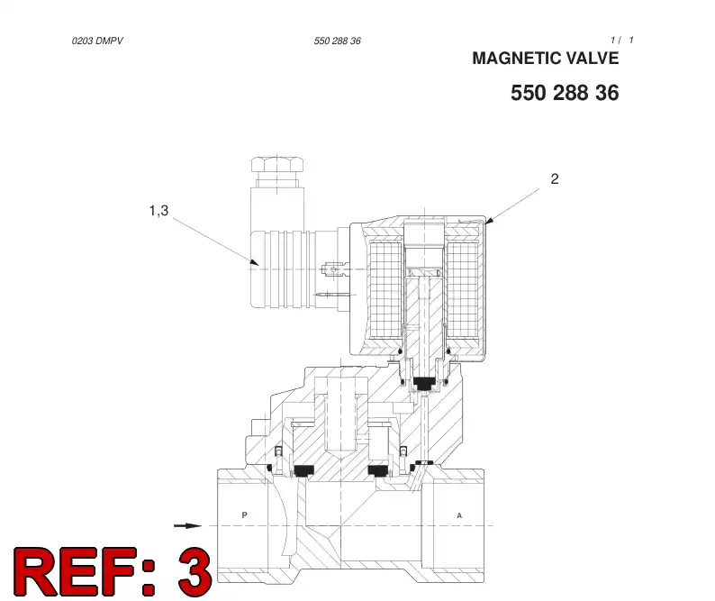 55028840 550 288 40 BOBINADO - Sandvik Technical Drawing