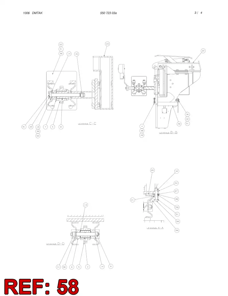 55028844 550 288 44 Stopping device - Sandvik Technical Drawing