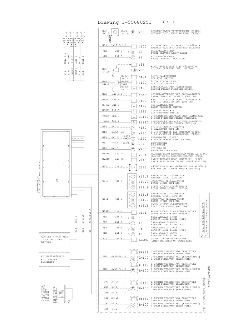 55028921 550 289 21 CABLE ASSEMBLY - Sandvik Technical Drawing