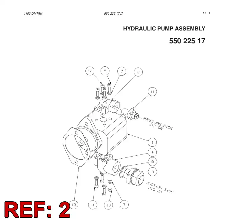 55028984 550 289 84 FLANGE FITTING - Sandvik Technical Drawing